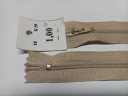 Zamek spiralny spirala 18cm beż beżowy 