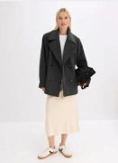 KURTKA DAMSKA TYPU BOSMANKA DWURZĘDOWA Z KIESZENIAMI SZARA _LZ B.P.C 46