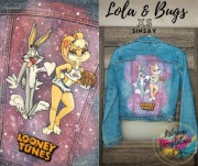 Kurtka jeansowa custom - Lola & Bugs