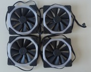 Cztery wentylatory komputerowe Genesis 120 mm ARGB + kontroler