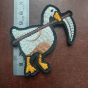 Naszywka Morale Patch-  GĘŚ KOSIARZ (mocowanie na rzep)