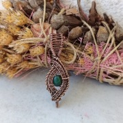 Malachit Miedź Wisior Kamienie naturalne Rękodzieło 