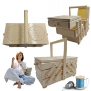 Niciarka Rozkładana Na Igły Nici Przybornik Krawiecki Drewnany Organizer