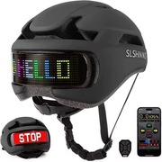 Kask rowerowy z wyświetlaczem LED