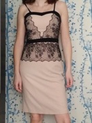 Nowa Sukienka Beżowa z koronką roz. 38 DeFacto