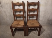 Krzesła Dębowe + Wiklina Cepelia 2 szt do renowacj