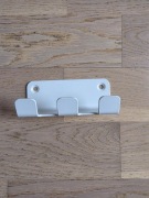 Wieszak ścienny 3 haczyki biały metalowy łazienka przedpokój NOWY