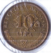 CHORWACJA 10 lipa 2004, KM# 16, XF, tekst łaciński