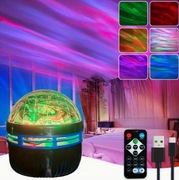 Projektor zorzy polarnej lampka LED na USB z pilotem Dekor