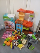 Kuchnia dziecięca światło i dźwięk 72 cm, mnóstwo dodatków, AKCESORIA