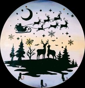 Wieszak ozdobny na ścianę z haczykami 