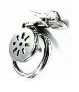 Stalowy płaski pas cnoty Chastity Cage Dilator oring 40mm