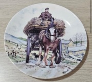 WEDGWOOD Talerz ozdobny porcelanowy w pudełku Certyfikat wieś koń 