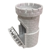 wieża zamkowa makieta element scenografii z mostem zwodzonym 19 cm wys