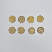 Zestaw 8 monet 5 pfennig.