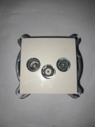 Gniazdo RTV-SAT Hager Polo Fiorena kremowe-nowe