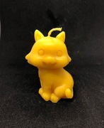 Świeca świeczka woskowa z wosku pszczelego kot