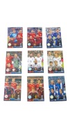 Karty Panini Road to Euro 2016 9x line up Belgia, BIH, Hiszpania, Por, Fin