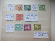 zestaw 7szt. znaczki Mi 123 BERLIN 1949 /1954r. ARCHITEKTURA Niemcy RFN