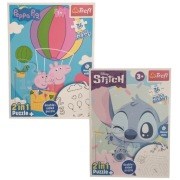 Puzzle 2w1 gigant 48x67 Peppa pig/ Stitch 
