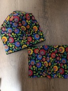 Czapka komin zestaw wiosna łowickie góralskie 