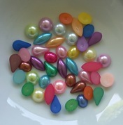 Kolorowe perełki akrylowe Mix 44szt