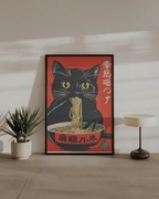 Ogromny plakat A1 Japanese Crane – Japoński Żuraw i Czerwone Słońce 