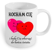 Kubek walentynkowy dla par, zakochanych, dla żony i męża lub partnera/ki