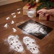 Szablon ślady Mikołaja do posypywania 