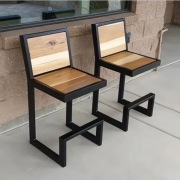 Krzesło Industrialne LOFT – Dębowy Charakter – Czarny Mat RAL 9005