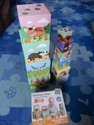 Piramida zabaw klocki: postacie z bajek