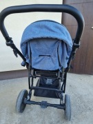 Wózek dla bliźniąt. Spacerówka BEBETTO  kolor niebieski. 