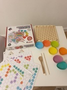 Kolorowe kuleczki drewniane używane 