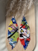 Kolczyki z japońskich koralików.