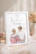 PERSONALIZOWANA RAMKA DLA BABCI I DZIADKA A4