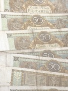 7 sztuk 50 zł 1929 rok