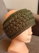 Wełniana opaska wykonana na szydełku - handmade! Rękodzieło! 