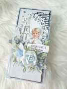 Luksusowa kartka komunijna 3D, Pamiątka Komunii Świętej w pudełku, prezent 