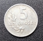 MONETA 5 groszy 1972 Polska Ze znakiem mennicy