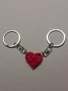zestaw brelok breloczki do kluczy serce klocki