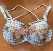 Biustonosz z paskami Marlies Dekkers No Te Olivido balconet 32DD 70E ananas