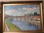 Henryk Dietrich 1889-1948 Widok na most Podgorski w Krakowie