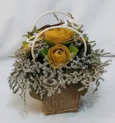 Flower box, kwiaty,Boho/rustykalia 