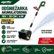 Odśnieżarka akumulatorowa Mellif 18V 30cm 4Ah bezszczotkowa