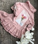 Sukienka bawełniana z mega Gęsią Qba Kids 134 