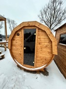 Sauna ogrodowa - Beczka 200x200 cm z piecem elektrycznym