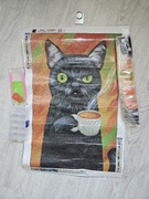 Diamond painting malowanie diamentami haft diamentowy  kot