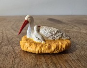 Bullyland bocian z młodym figurka unikat model wycofany