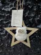 Zawieszka dekoracyjna - Gwiazda z sową