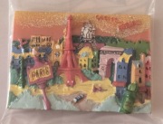 Magnes na lodówkę ceramiczny Paris PARYŻ France Francja Luwr Wieża(4K)